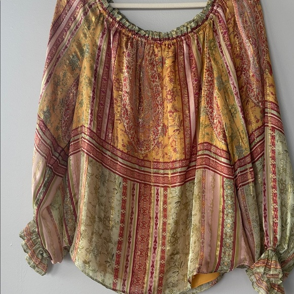 Hale Bob off the shoulder silk top - Picture 9 of 11